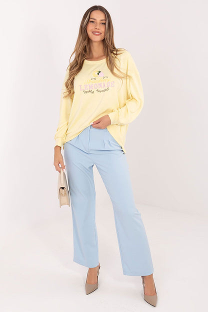   Bluza Damska Model RV-BL-A1218.11P Light Yellow - Rue Paris 