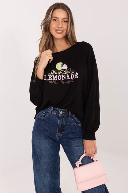   Bluza Damska Model RV-BL-A1218.11P Black - Rue Paris 