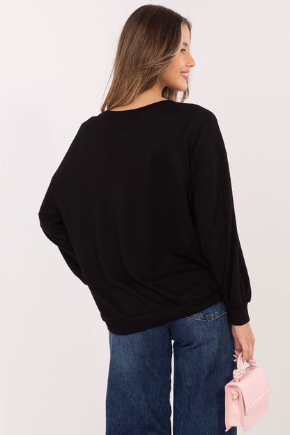   Bluza Damska Model RV-BL-A1218.11P Black - Rue Paris 
