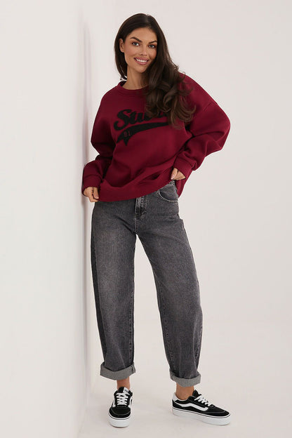   Bluza Damska Model RV-BL-A1080.47 Bordo - Rue Paris 