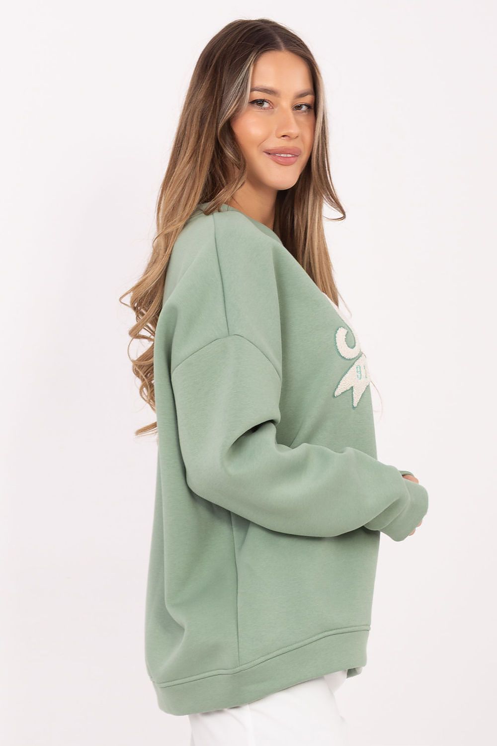   Bluza Damska Model RV-BL-A1080.21P Pistacja - Rue Paris 