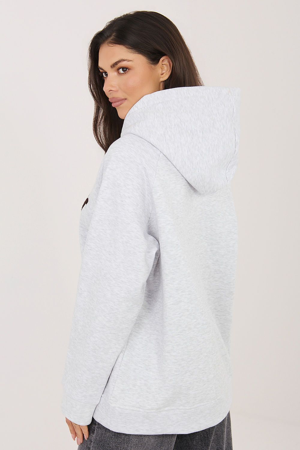   Bluza Damska Model RV-BL-A1082.24 Light Grey - Rue Paris 