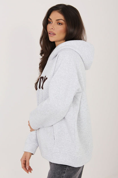   Bluza Damska Model RV-BL-A1082.24 Light Grey - Rue Paris 