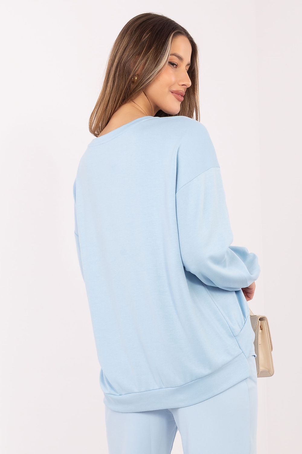  Bluza Damska Model RV-BL-A1218.11P Light Blue - Rue Paris 