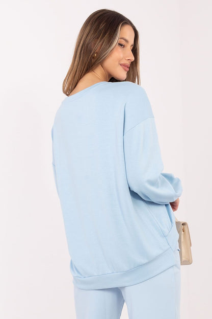   Bluza Damska Model RV-BL-A1218.11P Light Blue - Rue Paris 