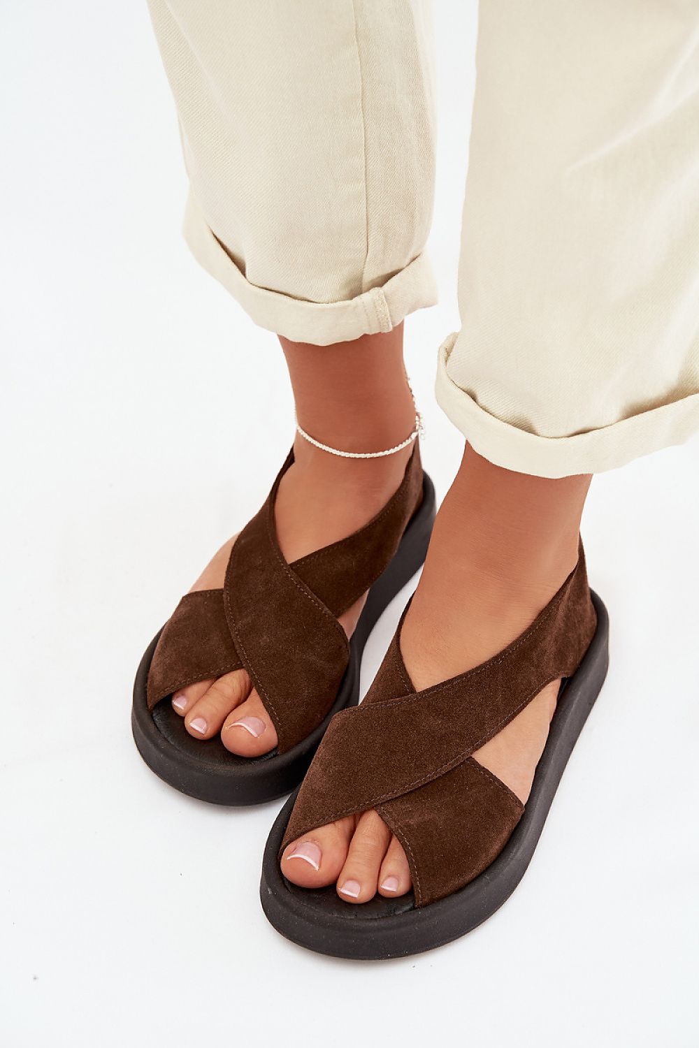  Sandały Model Zazoo 3196 Brown - Step in style 