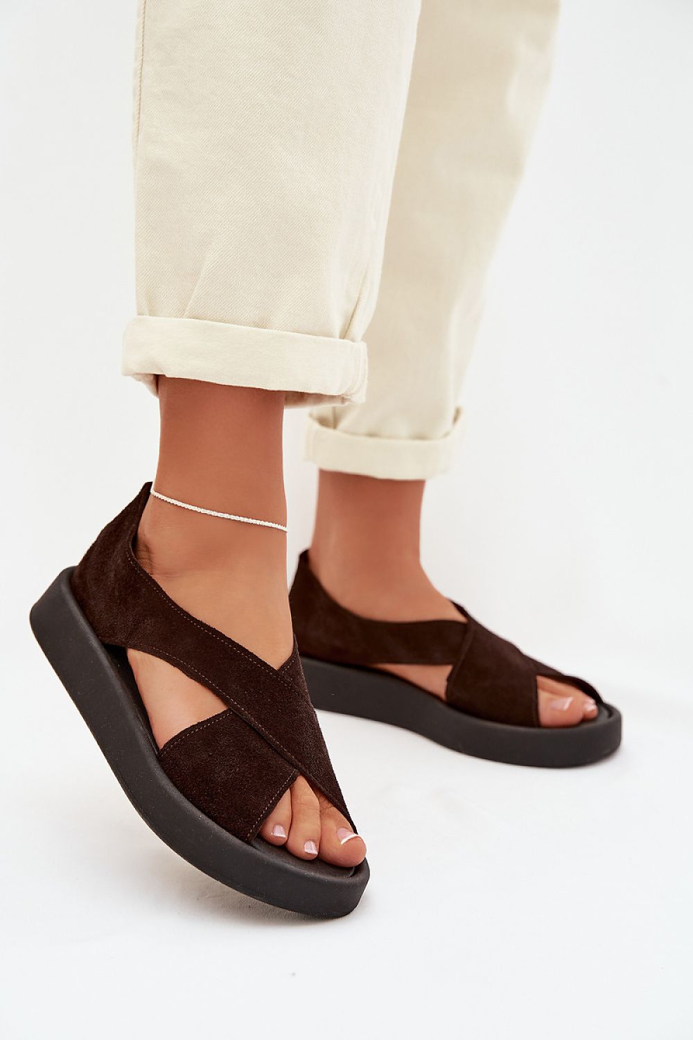  Sandały Model Zazoo 3196 Czekolada - Step in style 