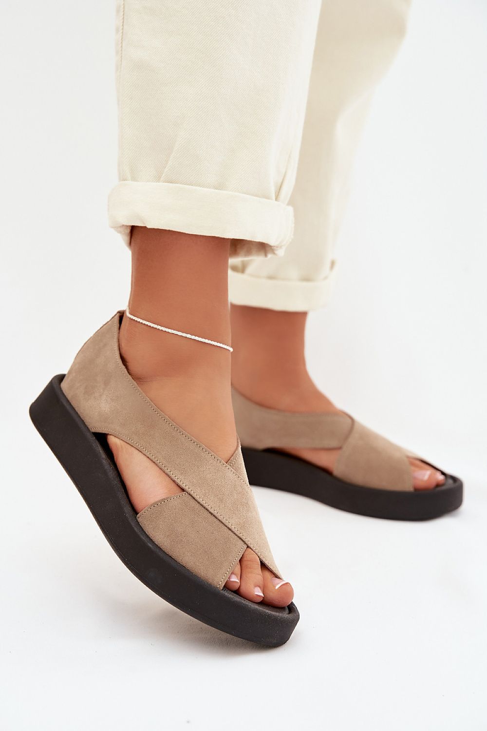  Sandały Model Zazoo 3196 Beige - Step in style 