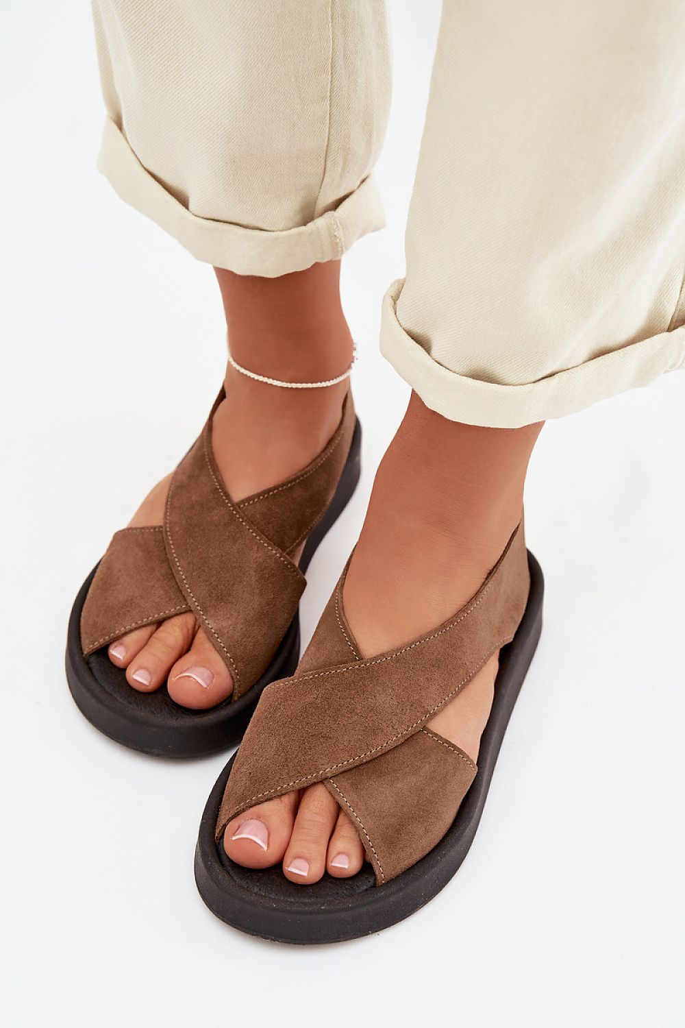  Sandały Model Zazoo 3196 Light Brown - Step in style 