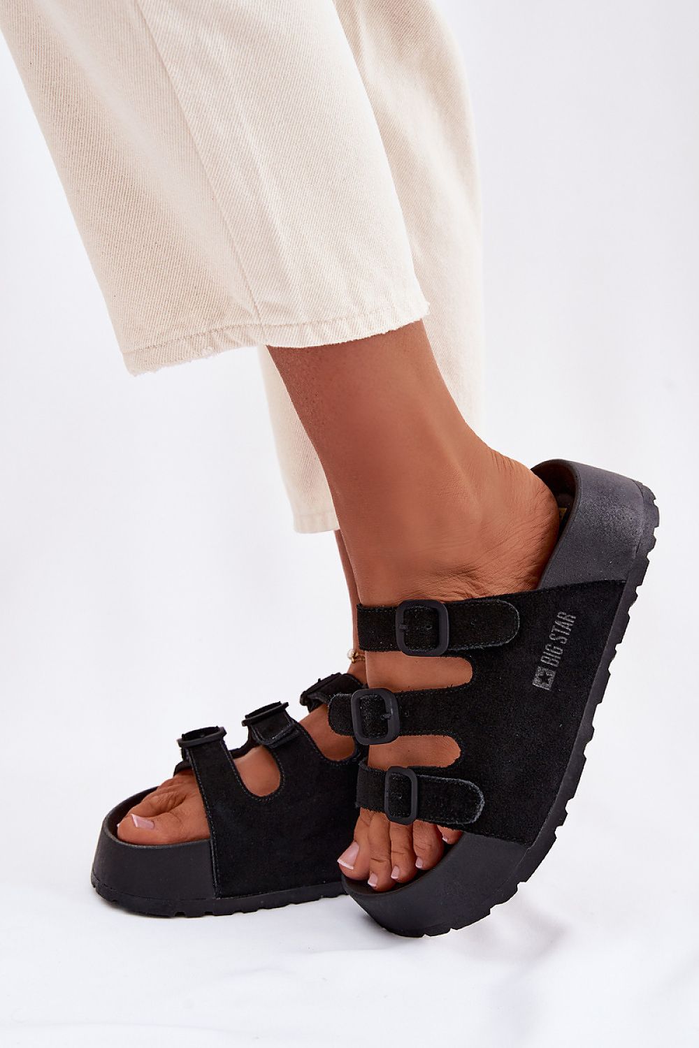  Sandał Klapki Model Big Star TT274531 Black - Step in style 