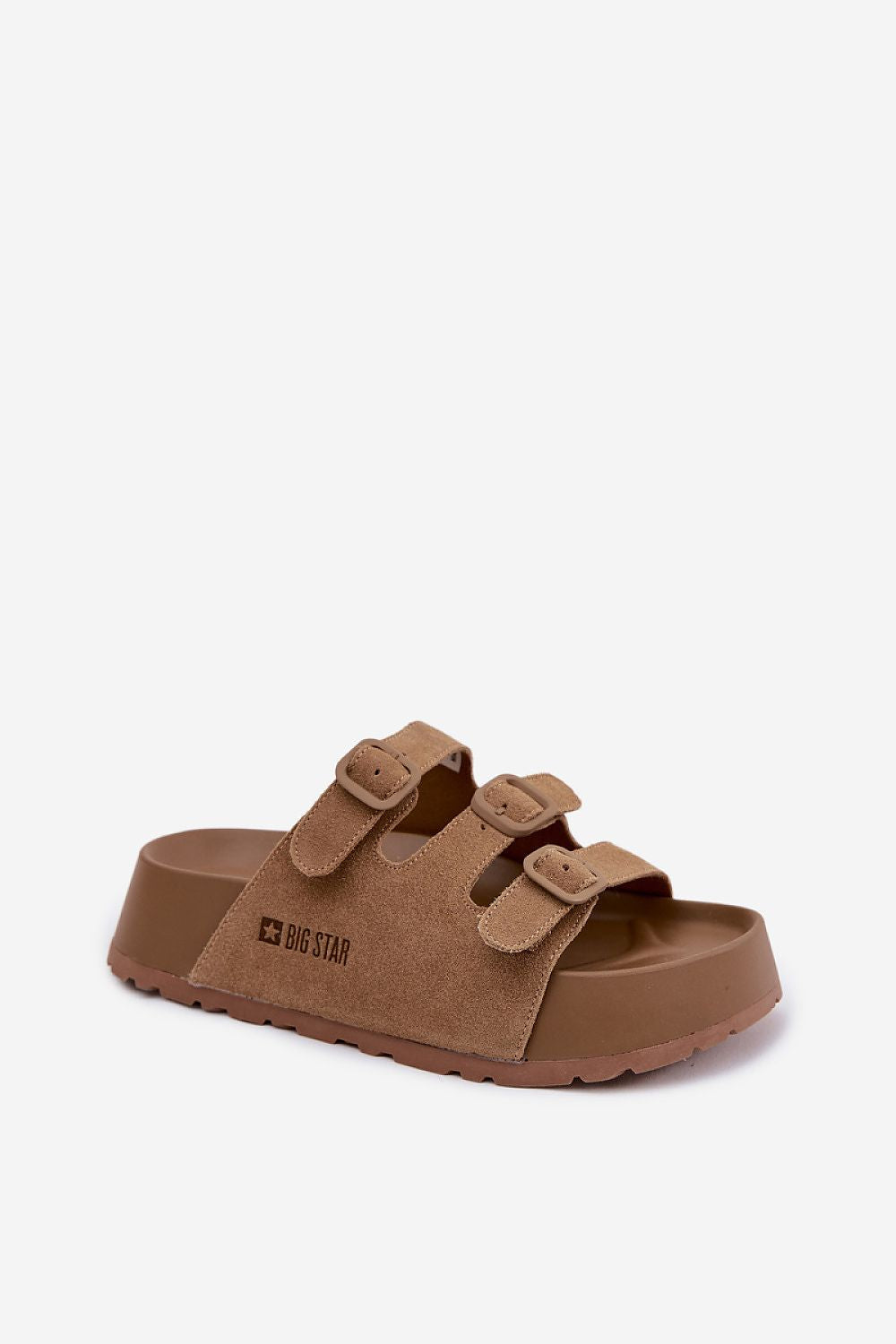  Sandał Klapki Model Big Star TT274530 Camel - Step in style 