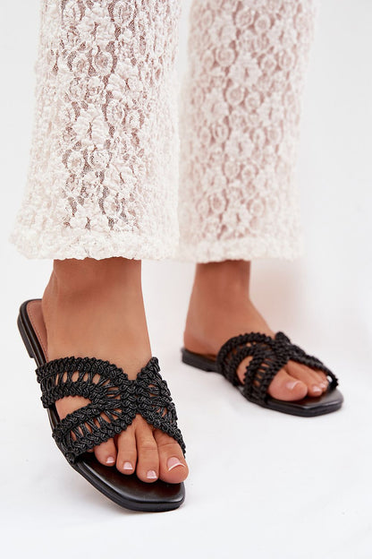  Sandał Klapki Model Fariella 2674-1 Black - Step in style 