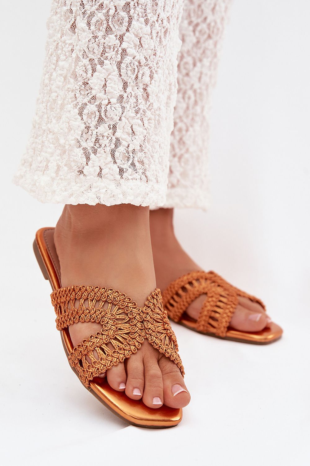  Sandał Klapki Model Fariella 2674-8 Orange - Step in style 