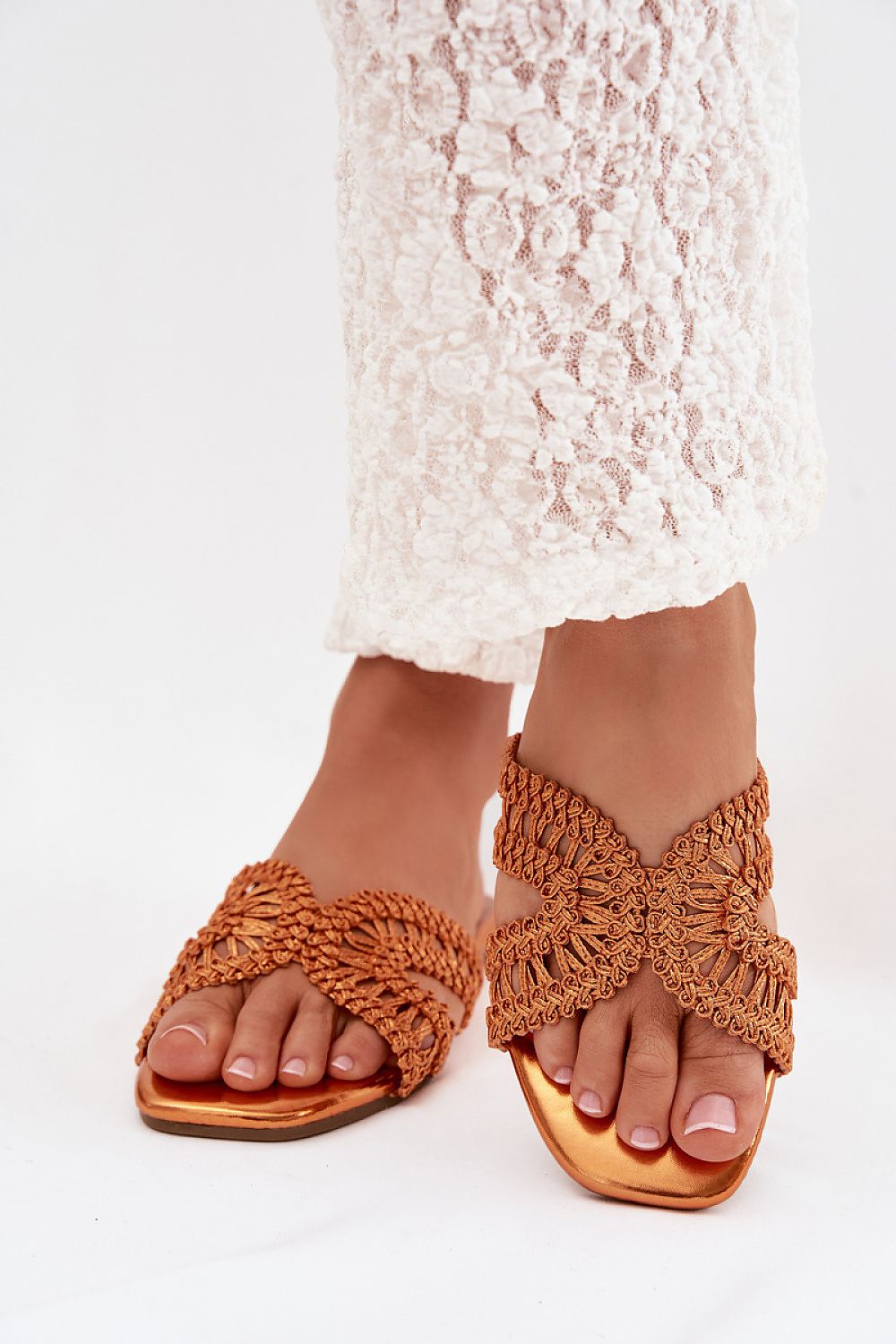  Sandał Klapki Model Fariella 2674-8 Orange - Step in style 