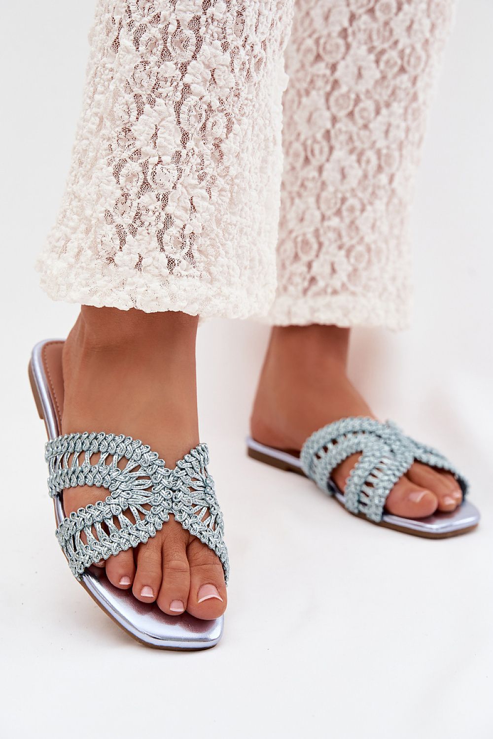  Sandał Klapki Model Fariella 2674-4 Blue - Step in style 