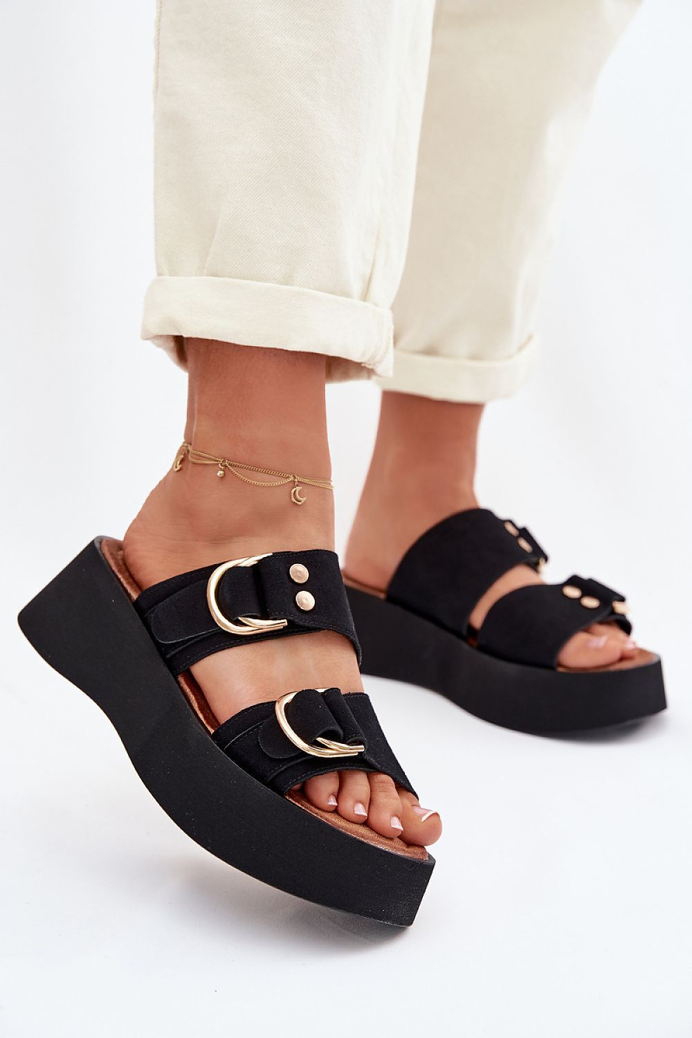 Sandał Klapki Model Nelirae A763 Black - Step in style 