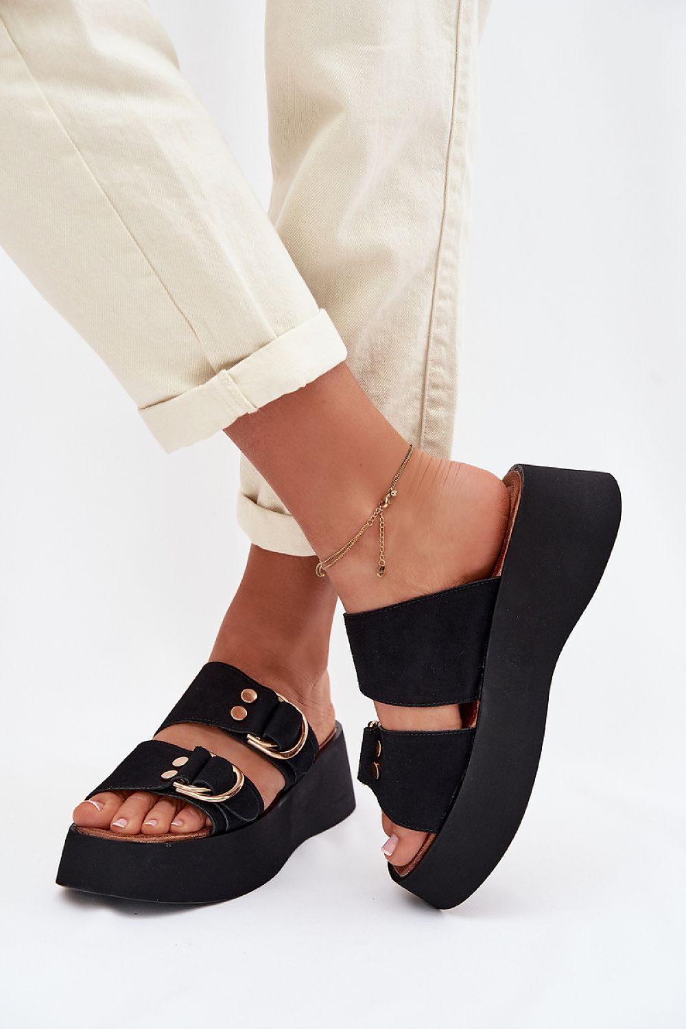  Sandał Klapki Model Nelirae A763 Black - Step in style 