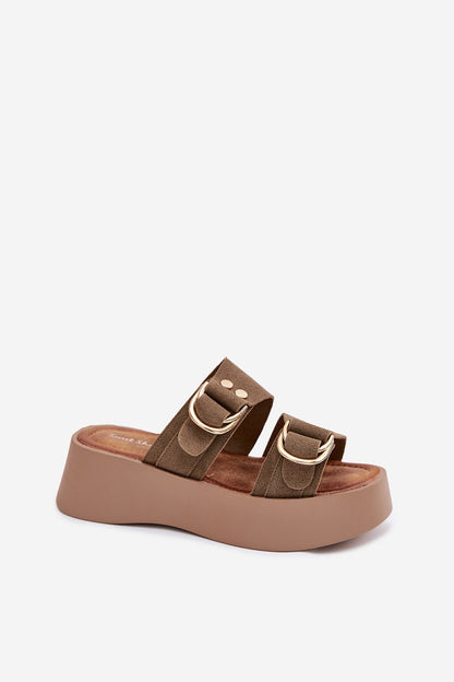  Sandał Klapki Model Nelirae A763 Oliwka - Step in style 