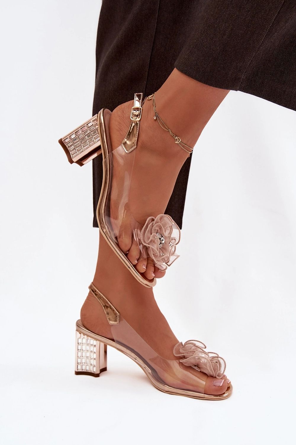  Sandały Model DA MR52-238 Pink Gold - Step in style 
