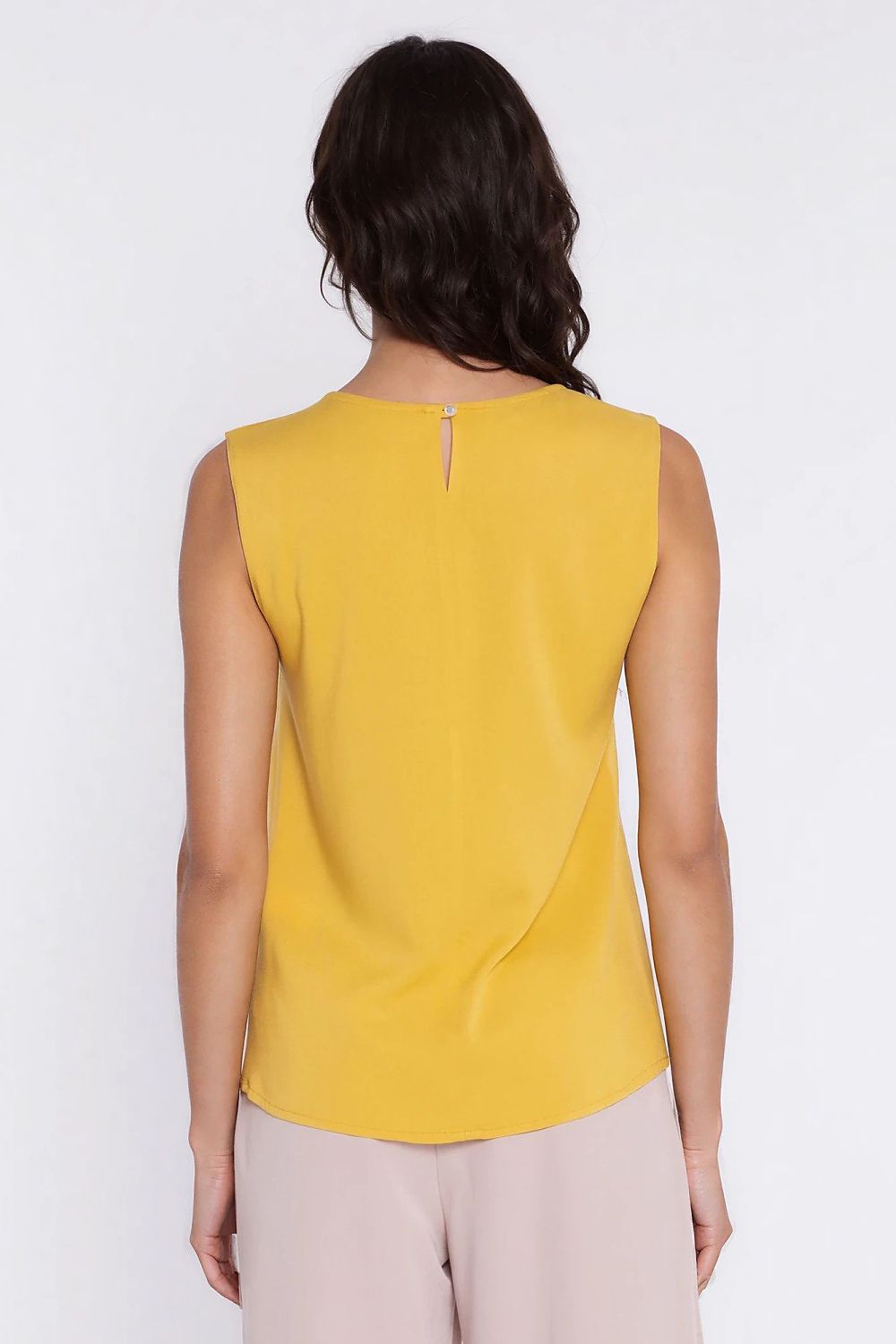   Bluzka z ozdobnym dekoltem B225 Yellow - Nife 