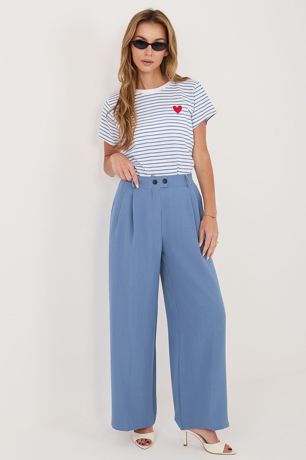   Tshirt Damski Model IT-TS-22397.89 White/Blue - Italy Moda 