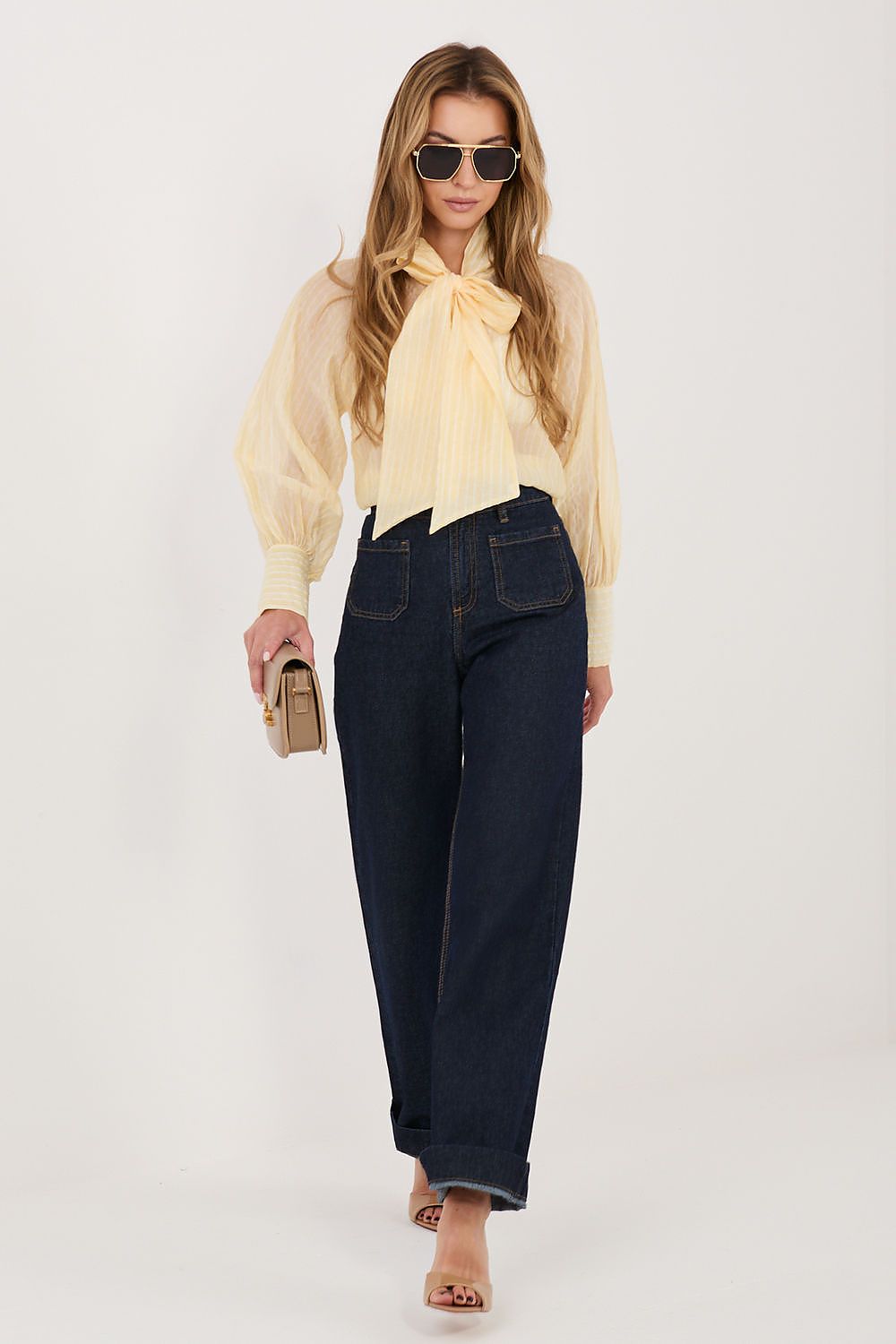   Koszula Damska Model IT-KS-26010.76 Light Yellow - Italy Moda 