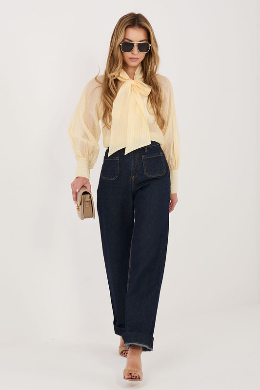  Koszula Damska Model IT-KS-26010.76 Light Yellow - Italy Moda 