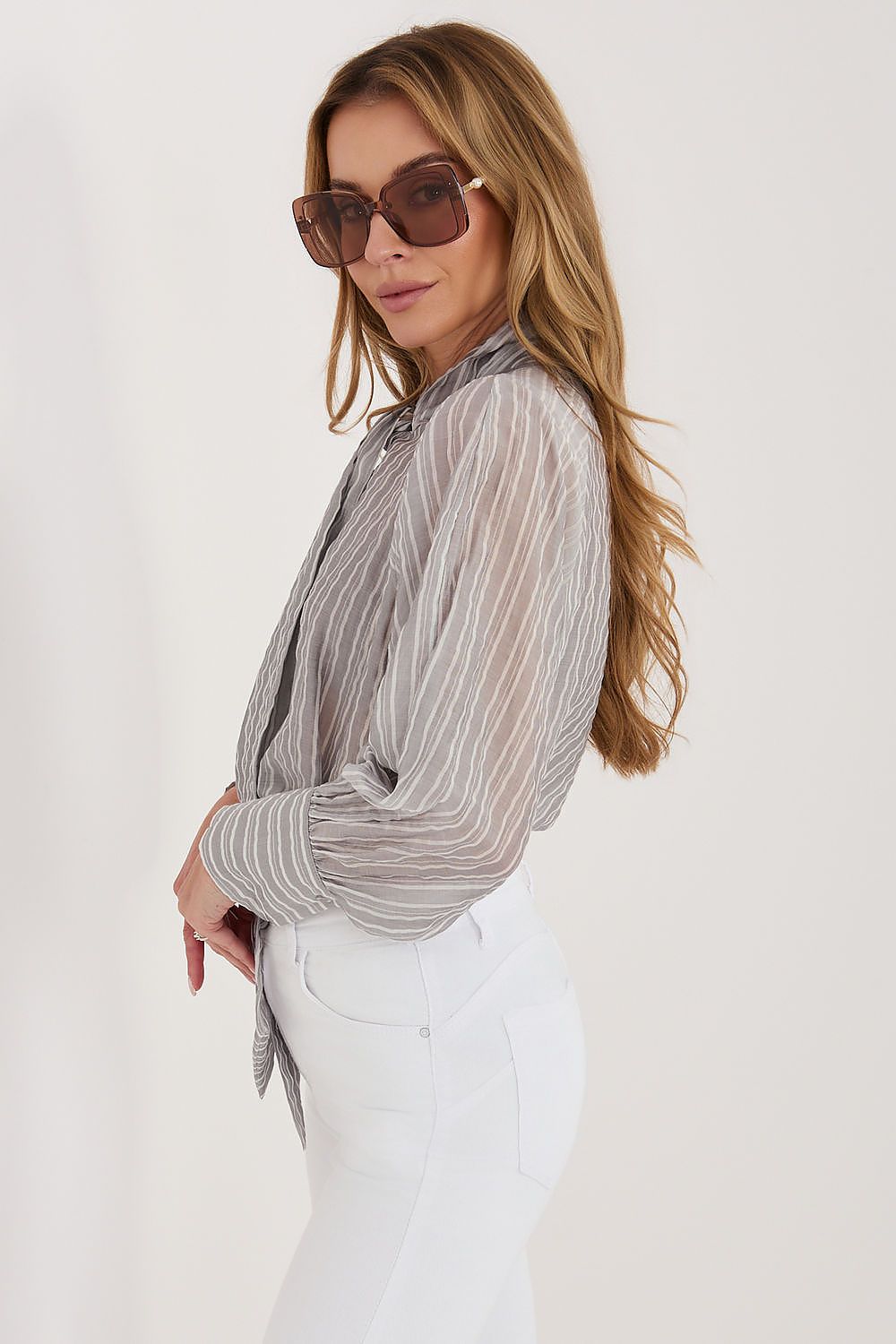   Koszula Damska Model IT-KS-26010.76 Grey - Italy Moda 