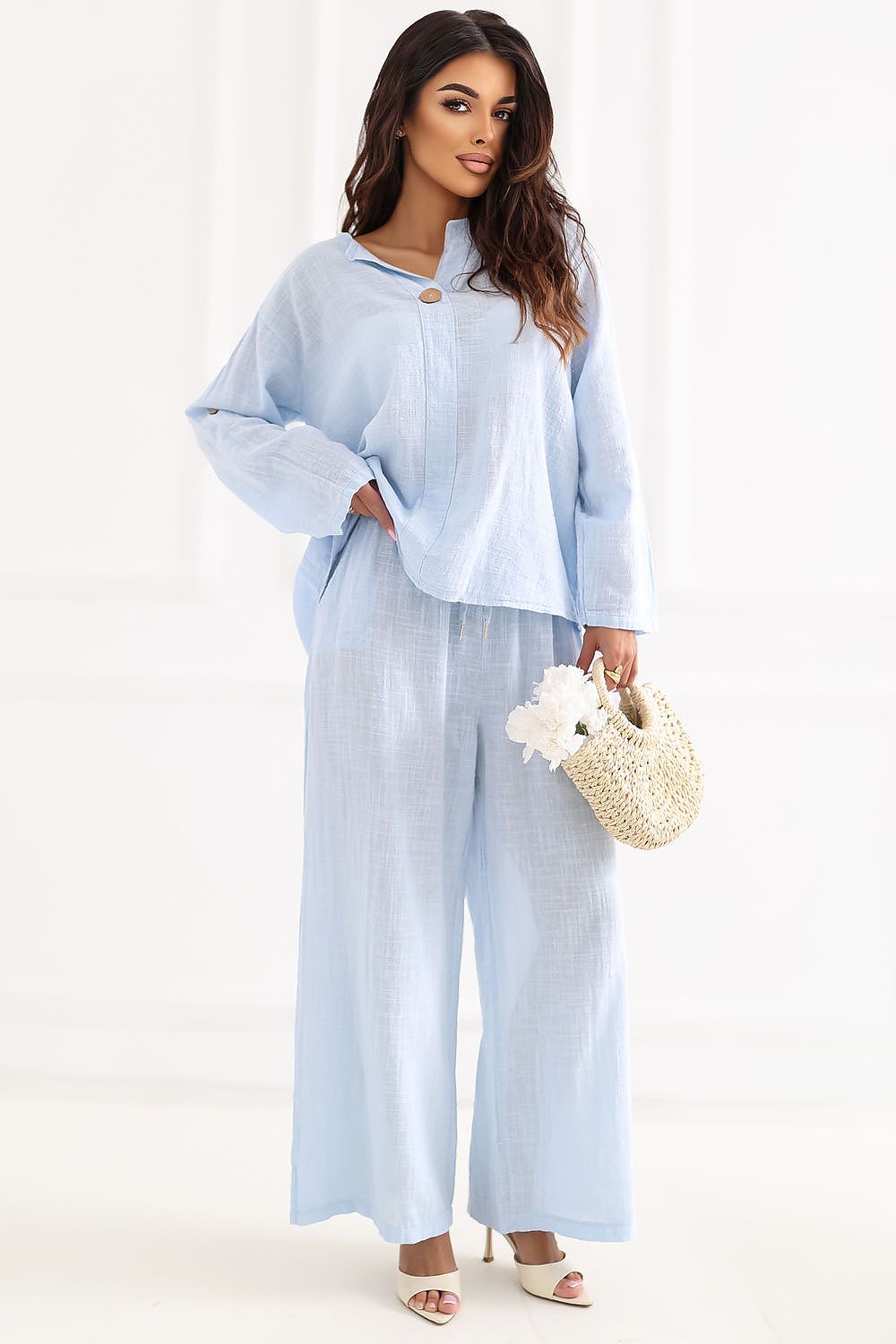   Bluzka Model IT-BZ-3130.21 Light Blue - Italy Moda 