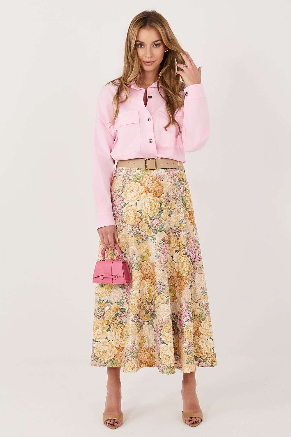  Spódnica Model IT-SD-FL9850-2.17 Yellow - Italy Moda 