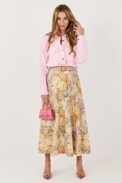  Spódnica Model IT-SD-FL9850-2.17 Yellow - Italy Moda 