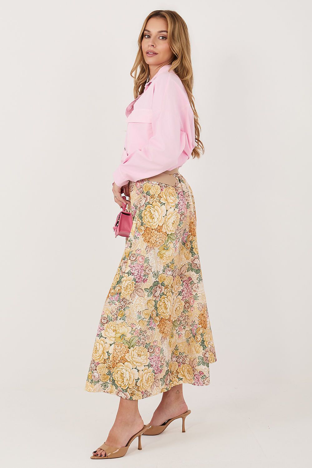  Spódnica Model IT-SD-FL9850-2.17 Yellow - Italy Moda 