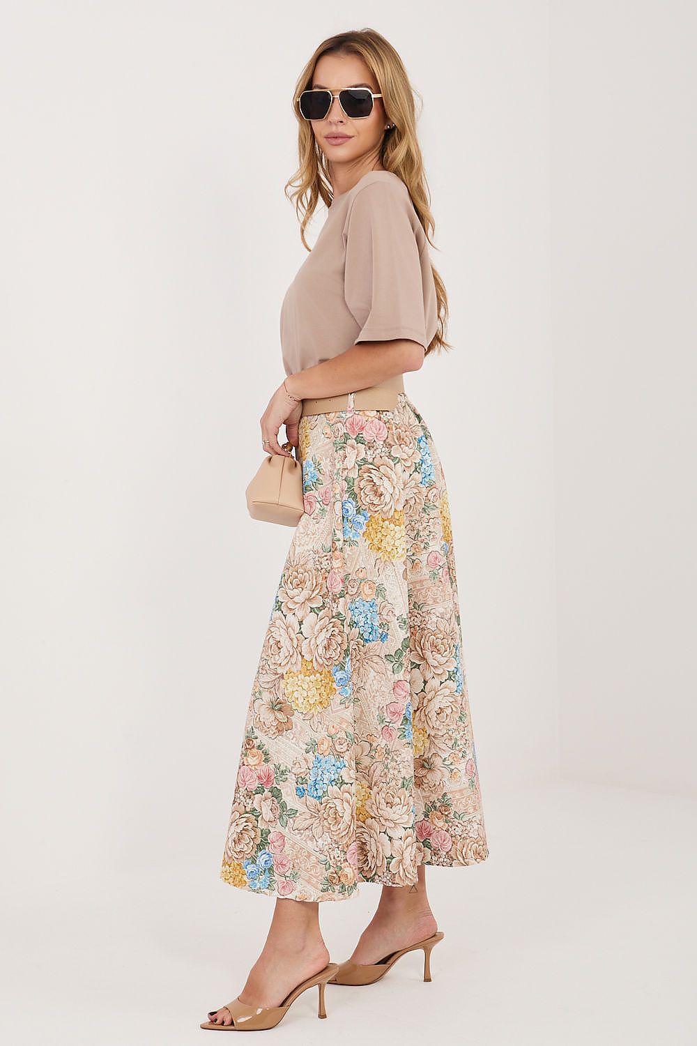  Spódnica Model IT-SD-FL9850-2.17 Beige - Italy Moda 