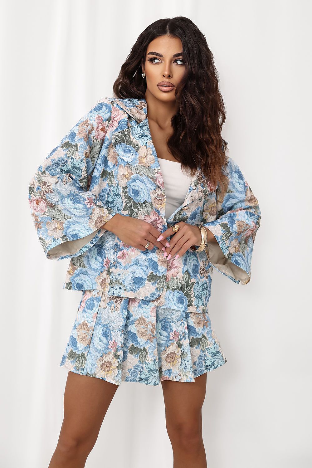  Marynarka Model IT-MA-FL10233.84 Light Blue - Italy Moda 