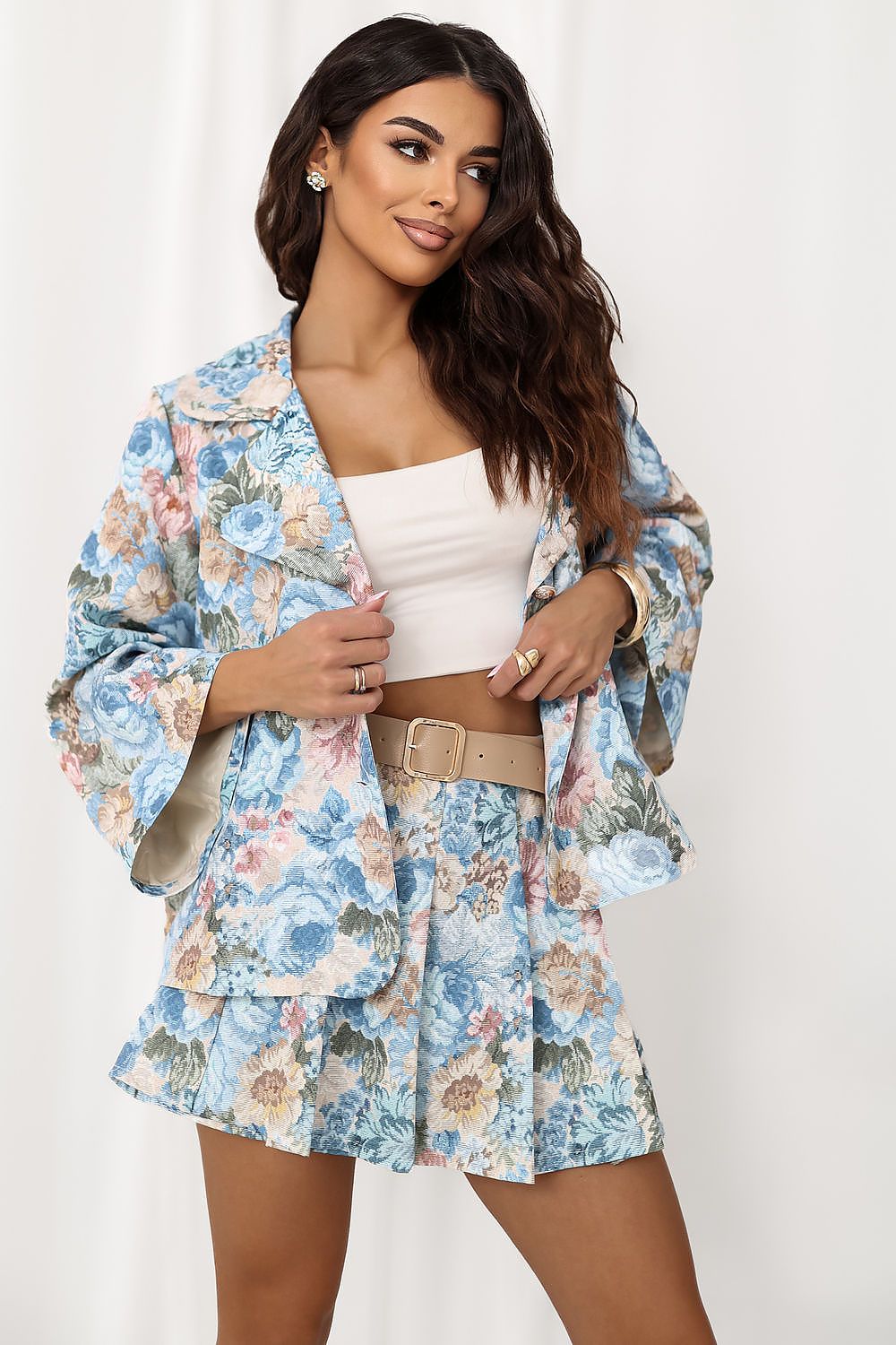  Marynarka Model IT-MA-FL10233.84 Light Blue - Italy Moda 