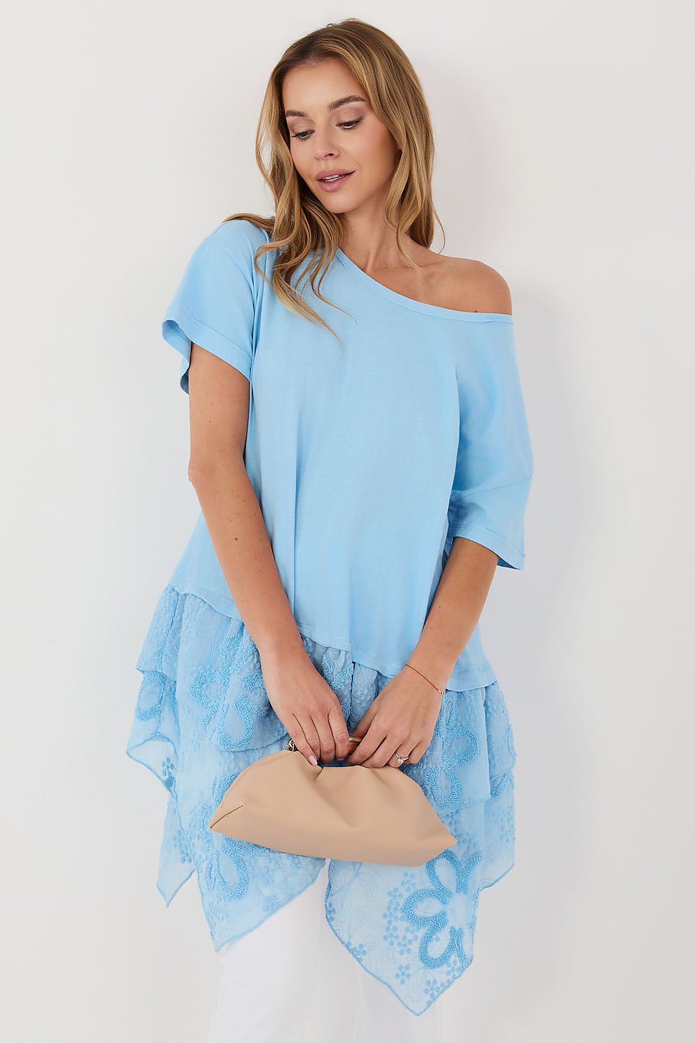   Bluzka Model IT-SK-81869.54 Light Blue - Italy Moda 