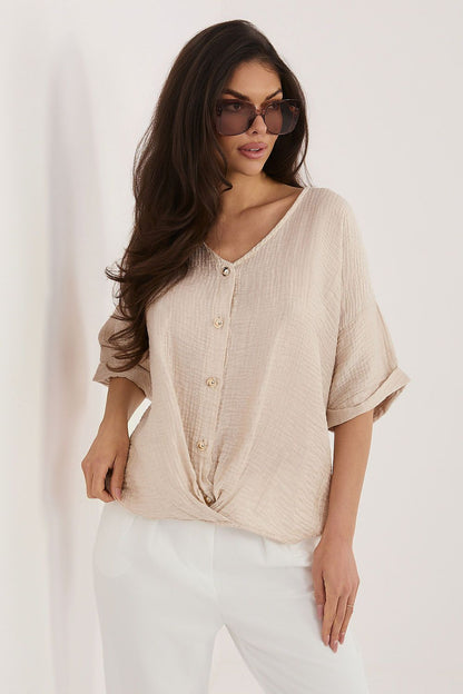   Koszula Damska Model IT-BZ-81891.49 Beige - Italy Moda 