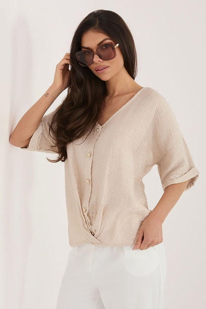   Koszula Damska Model IT-BZ-81891.49 Beige - Italy Moda 