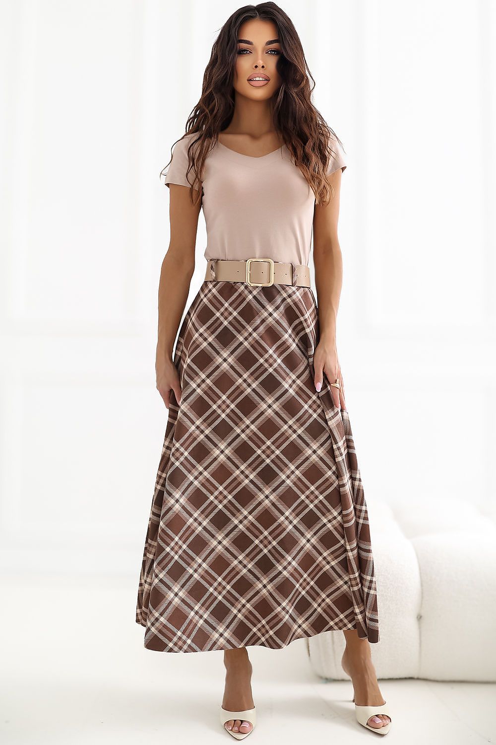  Spódnica Model IT-SD-23296-2.06 Brown - Italy Moda 