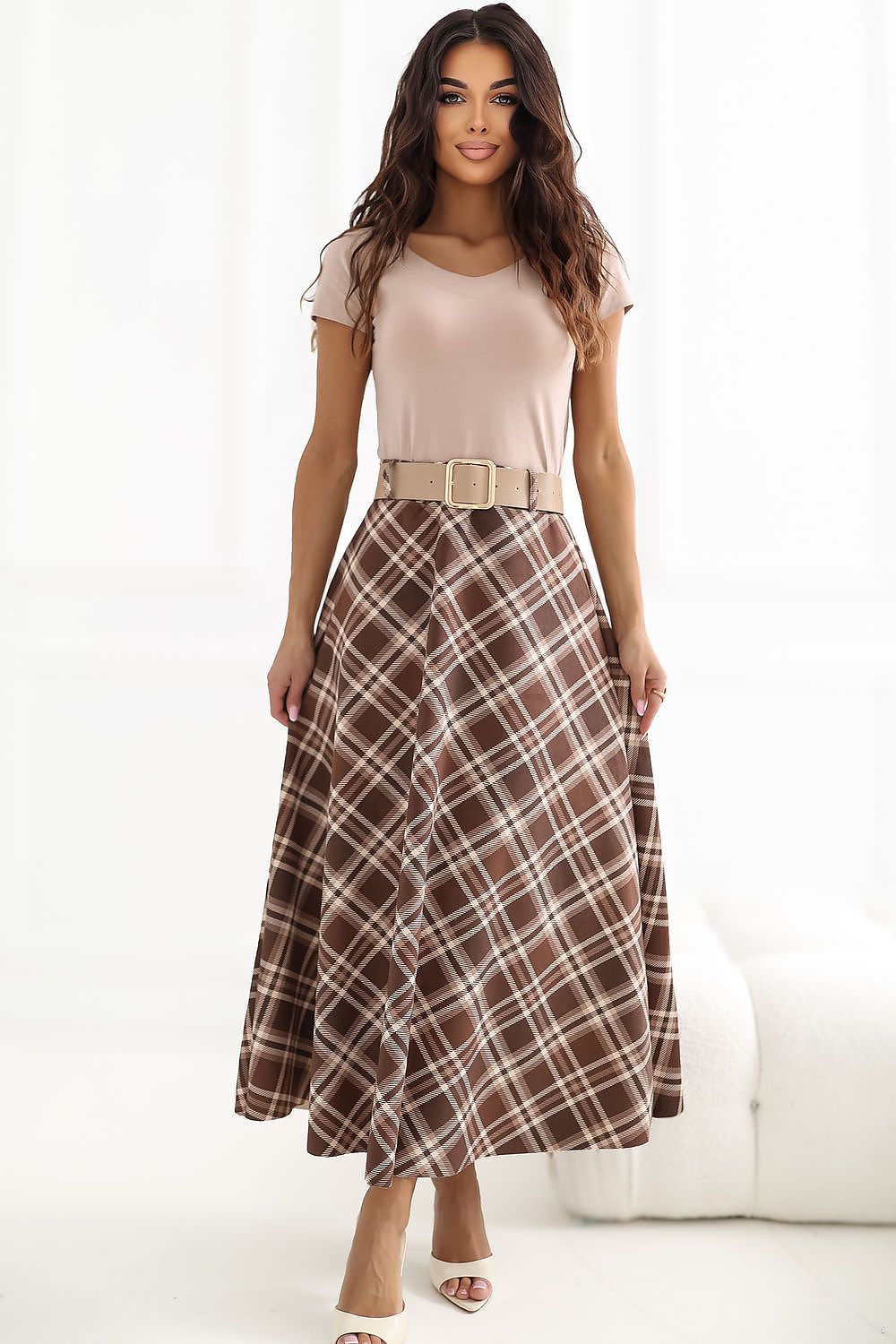  Spódnica Model IT-SD-23296-2.06 Brown - Italy Moda 