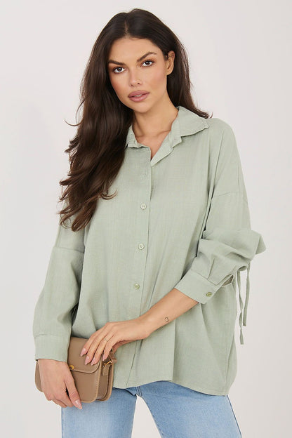   Koszula Damska Model IT-KS-3060.23 Khaki - Italy Moda 