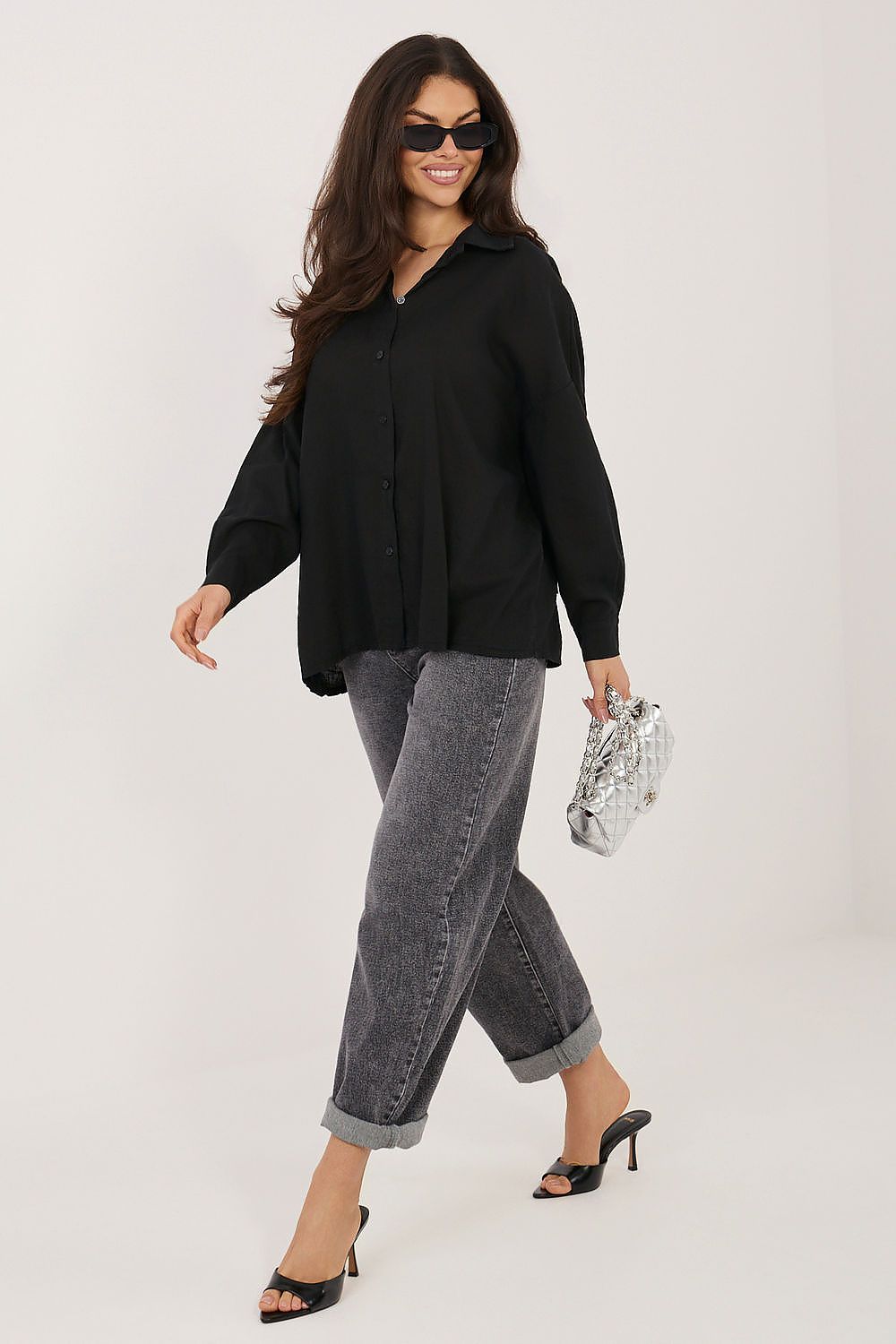   Koszula Damska Model IT-KS-3060.23 Black - Italy Moda 