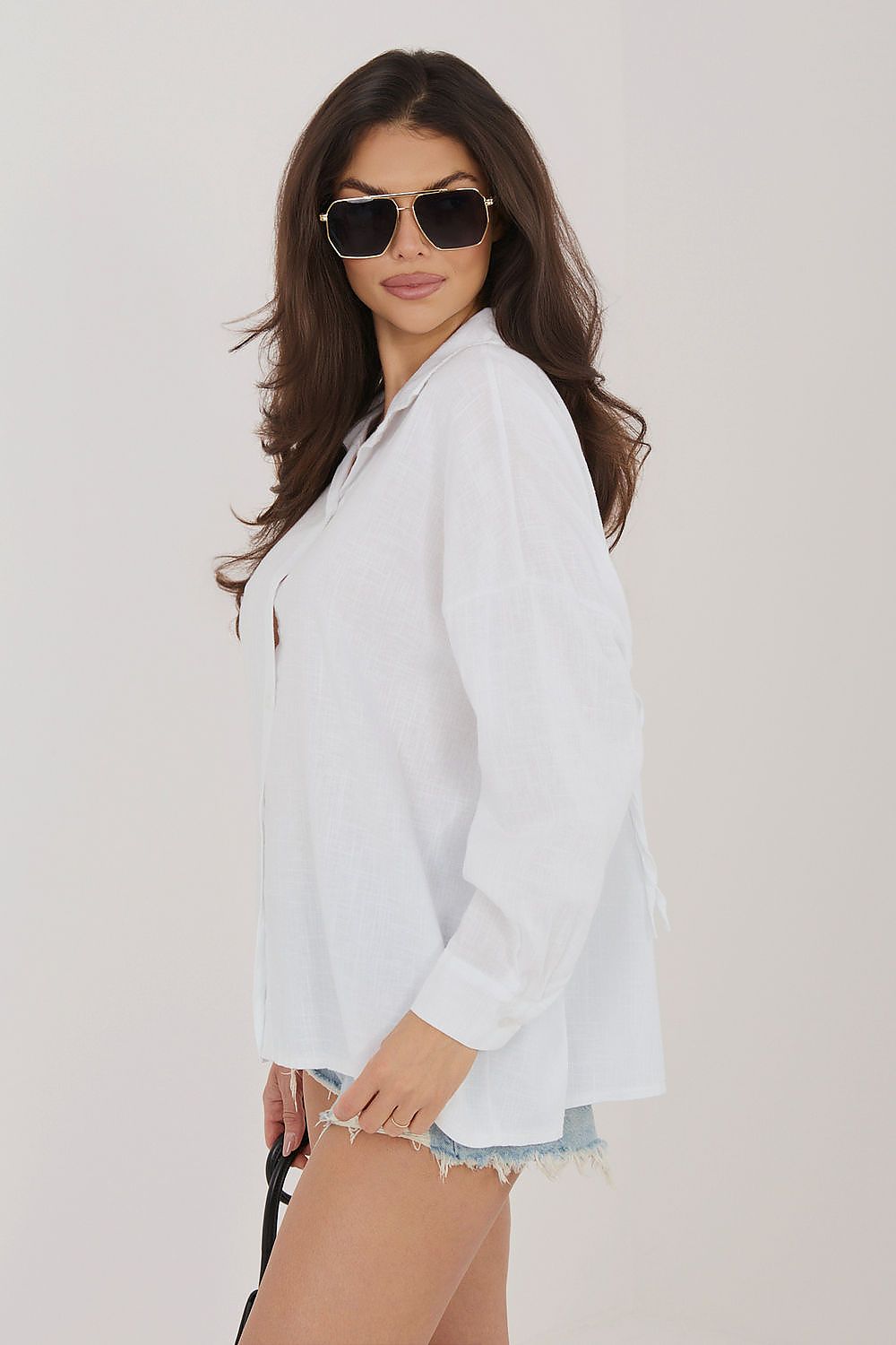   Koszula Damska Model IT-KS-3060.23 Ecru - Italy Moda 