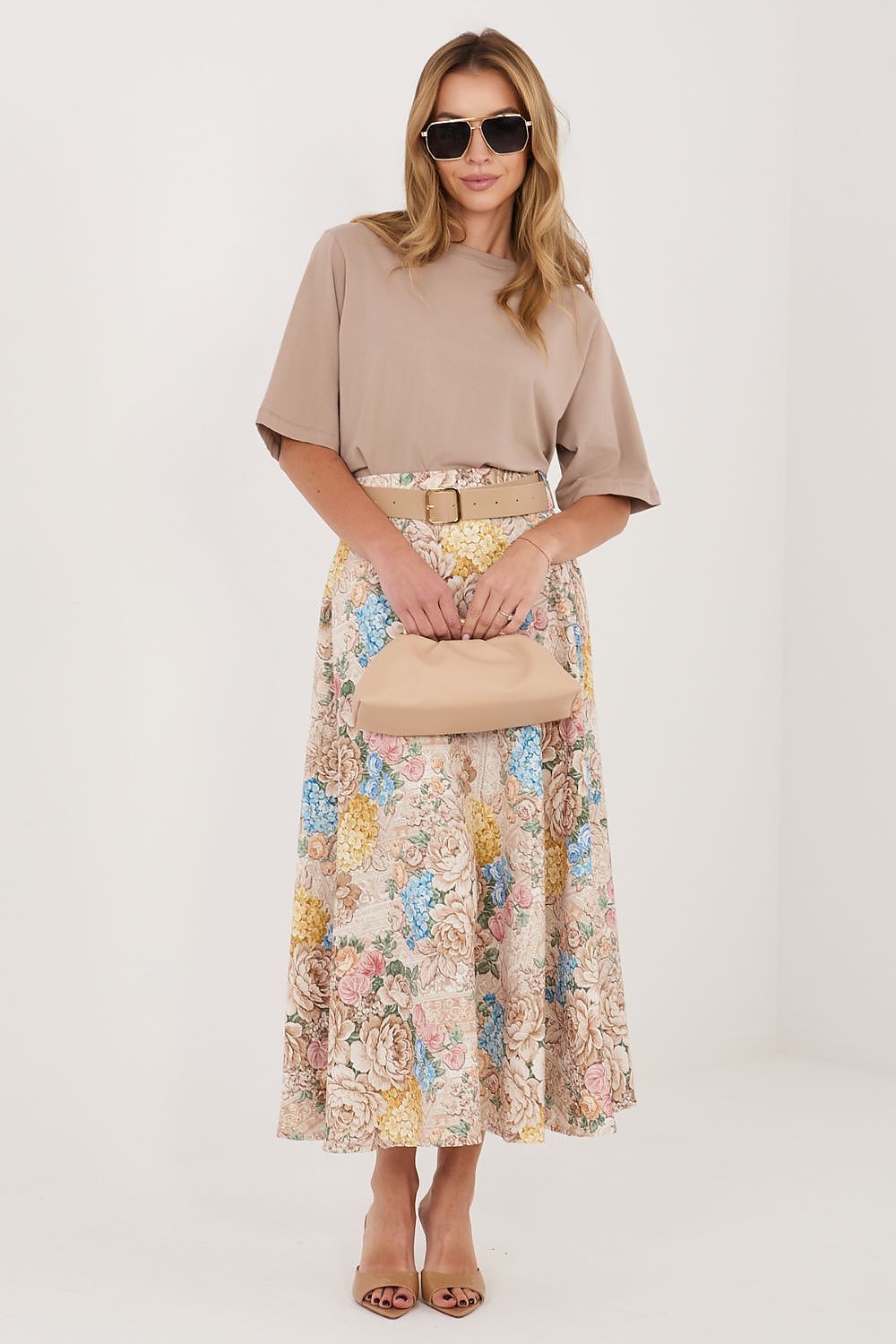 Spódnica Model IT-SD-FL9850-2.17 Beige - Italy Moda 