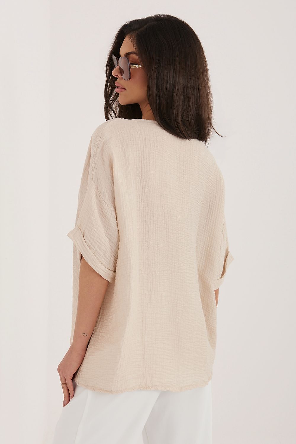  Koszula Damska Model IT-BZ-81891.49 Beige - Italy Moda 