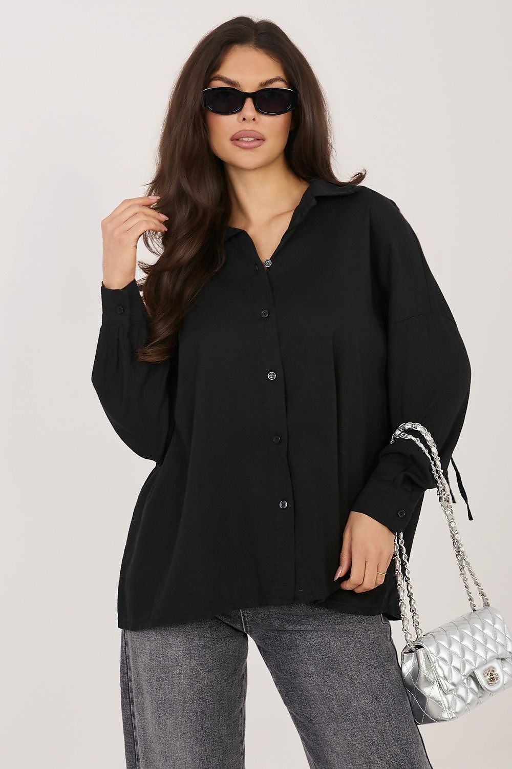   Koszula Damska Model IT-KS-3060.23 Black - Italy Moda 