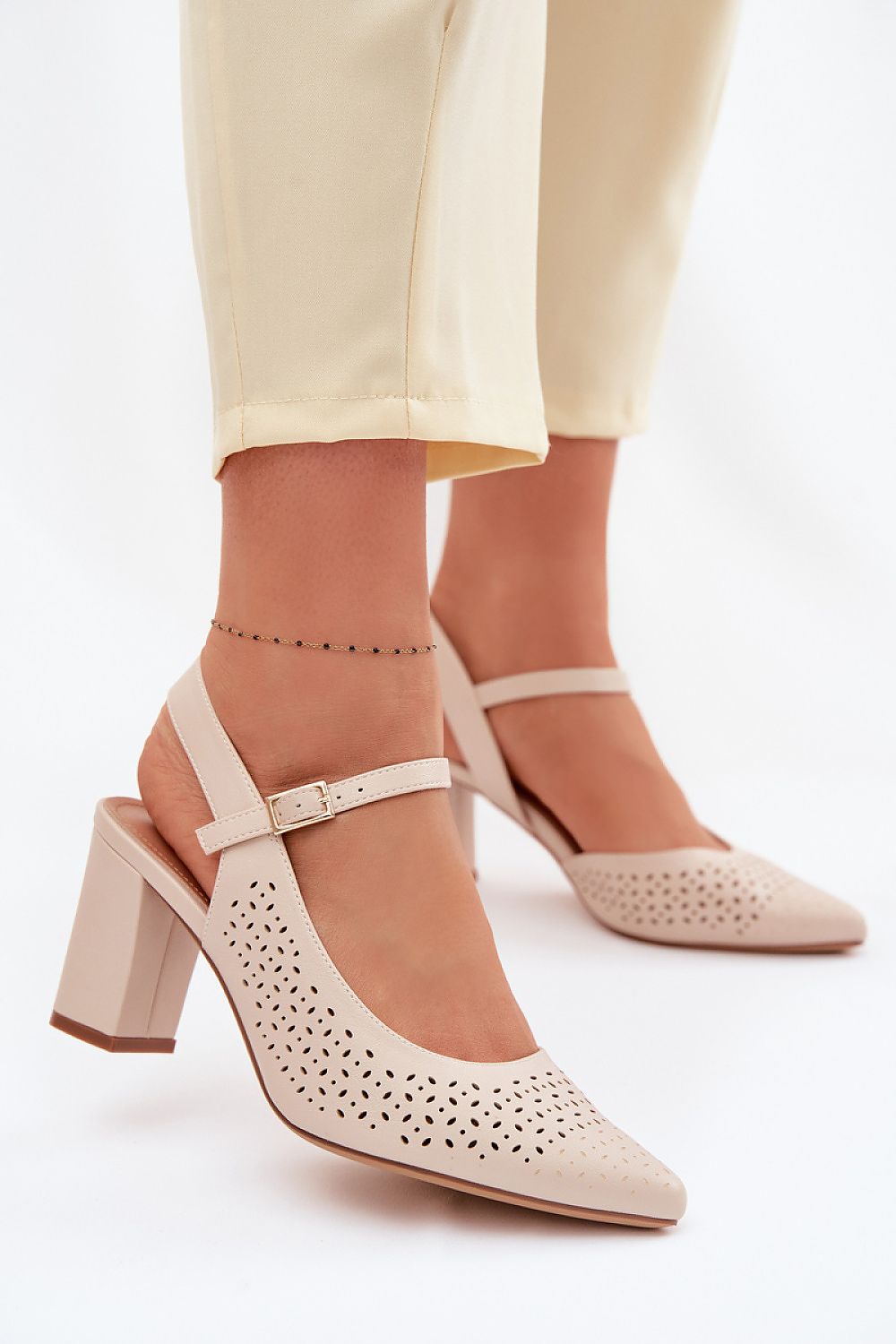  Sandały Model Sergio Leone SK447 Light Beige - Step in style 
