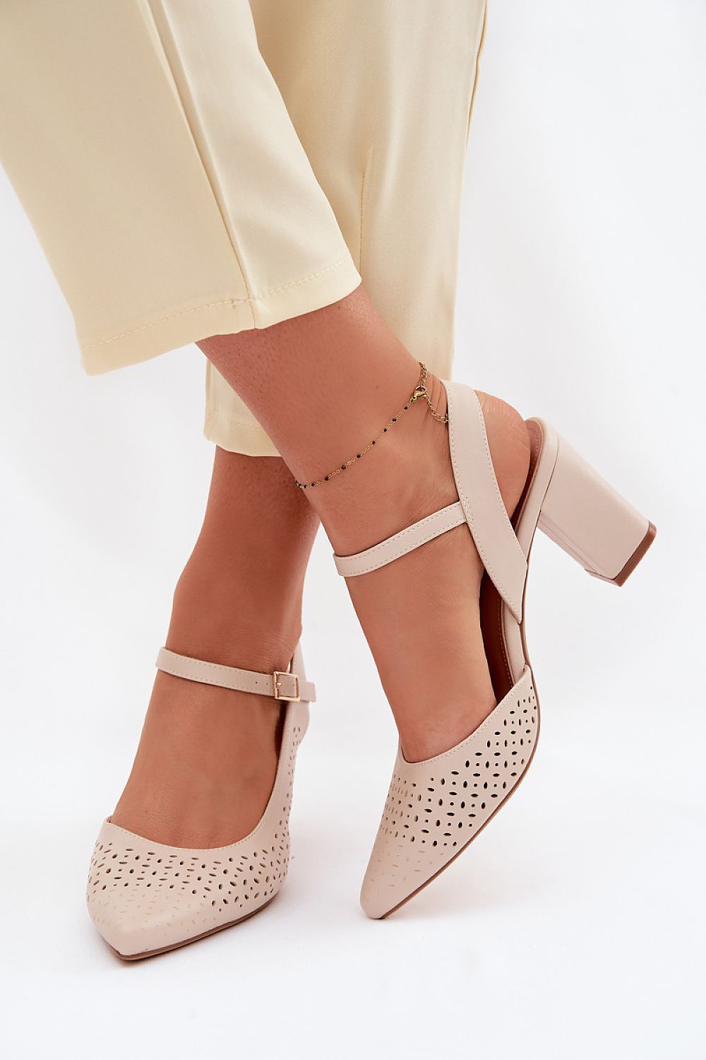  Sandały Model Sergio Leone SK447 Light Beige - Step in style 