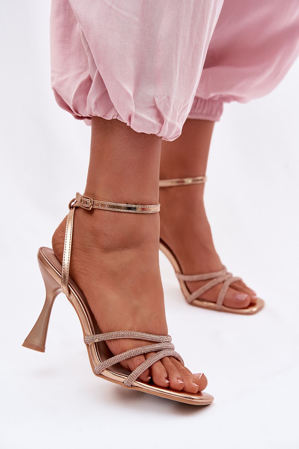  Sandały Model Gedira 55-A74 Szampan - Step in style 