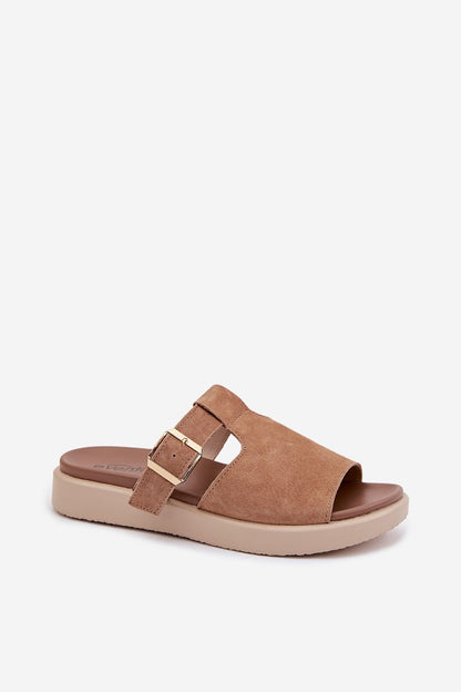  Sandał Klapki Model Zemela 26SD18-51 Camel - Step in style 